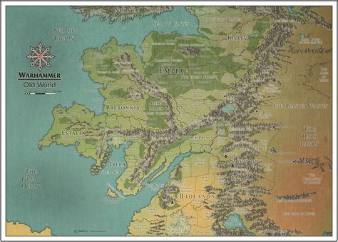 warhammer fantasy old world map